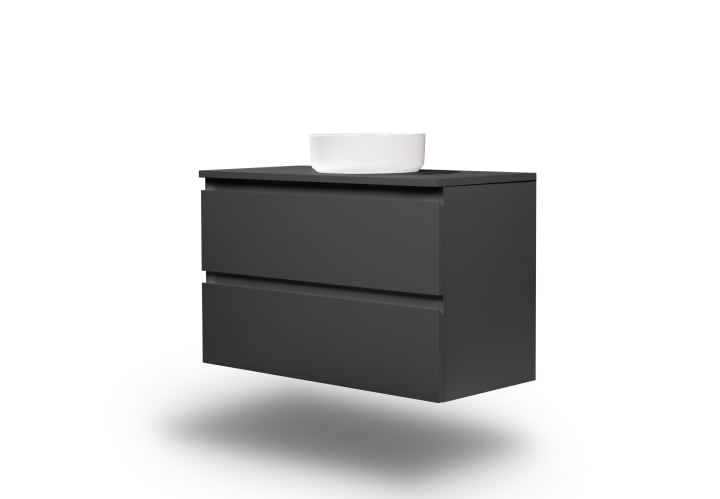Mueble de baño MDF lacado con encimera de madera Bruntec Vilma Principal 14