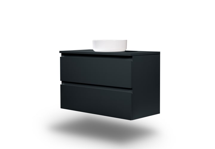Mueble de baño MDF lacado con encimera de madera Bruntec Vilma Principal 18