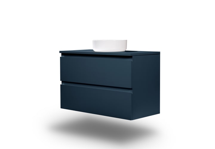 Mueble de baño MDF lacado con encimera de madera Bruntec Vilma Principal 16