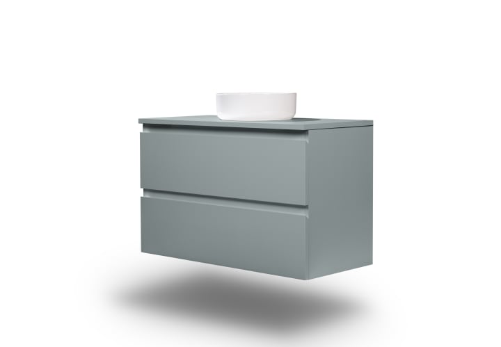 Mueble de baño MDF lacado con encimera de madera Bruntec Vilma Principal 13