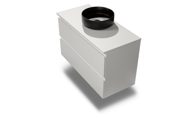 Mueble de baño MDF lacado con encimera de madera Bruntec Vilma Detalle 25