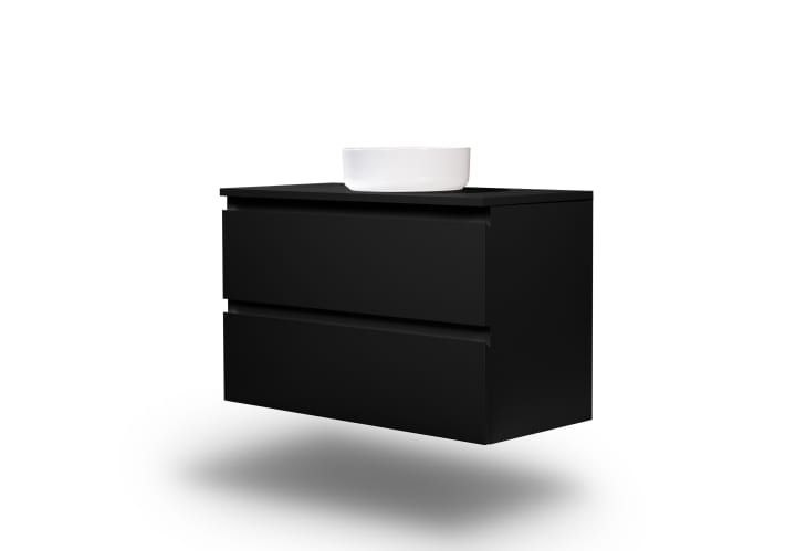 Mueble de baño MDF lacado con encimera de madera Bruntec Vilma Principal 10