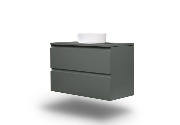 Mueble de baño MDF lacado con encimera de madera Bruntec Vilma Principal 15