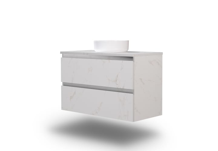 Mueble de baño MDF lacado con encimera de madera Bruntec Vilma Principal 20