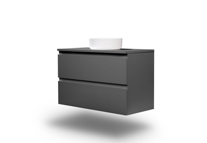Mueble de baño MDF lacado con encimera de madera Bruntec Vilma Principal 9