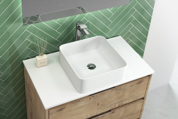 Mueble de baño con encimera de Solid Surface Bruntec Boston Detalle 5