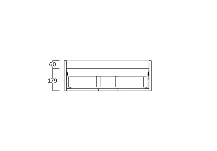 Mueble de baño con encimera de madera Coycama Landes Croquis 7