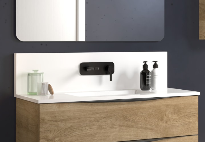Lavabo suspendido con mural Coycama Ambar Detalle 1