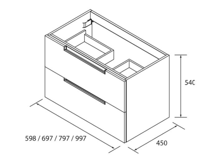 Conjunto mueble de baño Salgar Leni Croquis 20