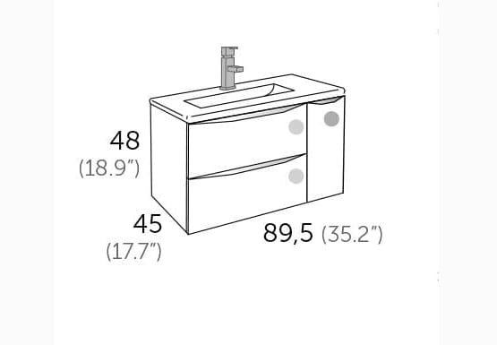 Mueble de baño Coycama Landes Croquis 5