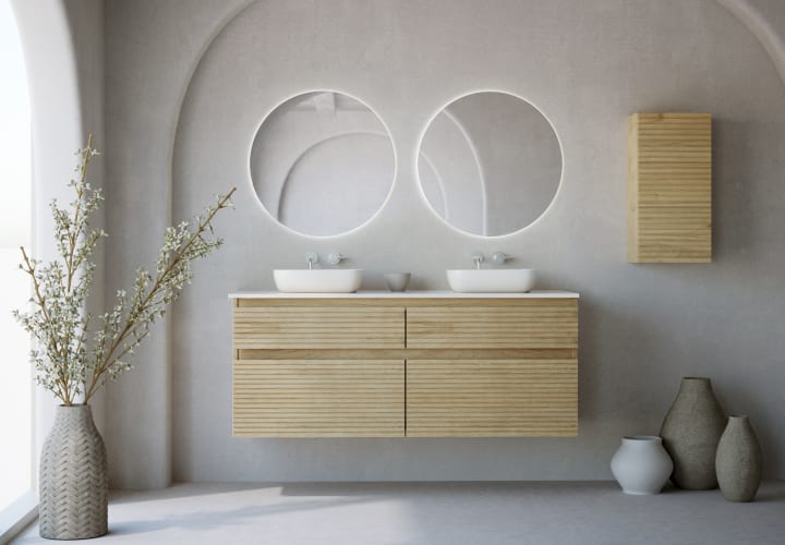 Mueble de baño con encimera de solid surface Bruntec Alpes 9 Principal 1