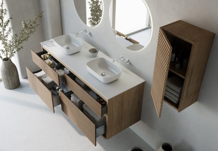 Mueble de baño con encimera de solid surface Bruntec Alpes 9 Detalle 2