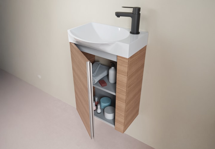 Conjunto completo mueble de baño fondo reducido 34 cm Royo Elegance Detalle 8
