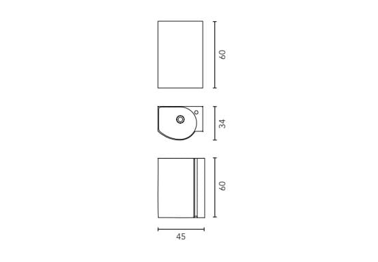 Conjunto completo mueble de baño fondo reducido 34 cm Royo Elegance Croquis 10