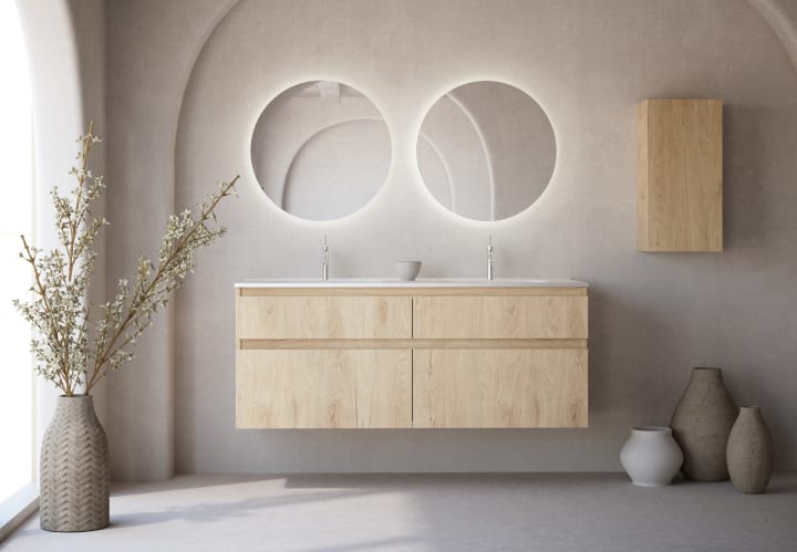 Conjunto de mueble de baño madera maciza Bruntec Alpes 7 Principal 1