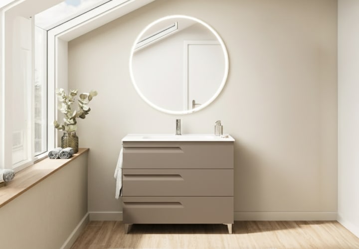 Conjunto mueble de baño fondo reducido 39 cm Royo Vitale Principal 2