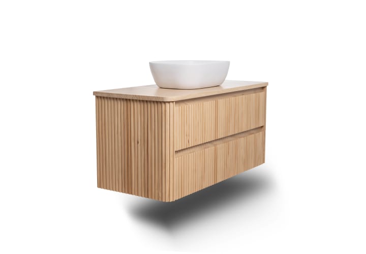 Mueble de baño con encimera de madera maciza Bruntec Baviera Detalle 3