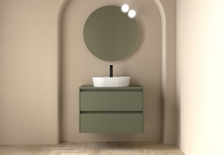 Mueble de baño con encimera de madera Salgar Noja Ambiente 12