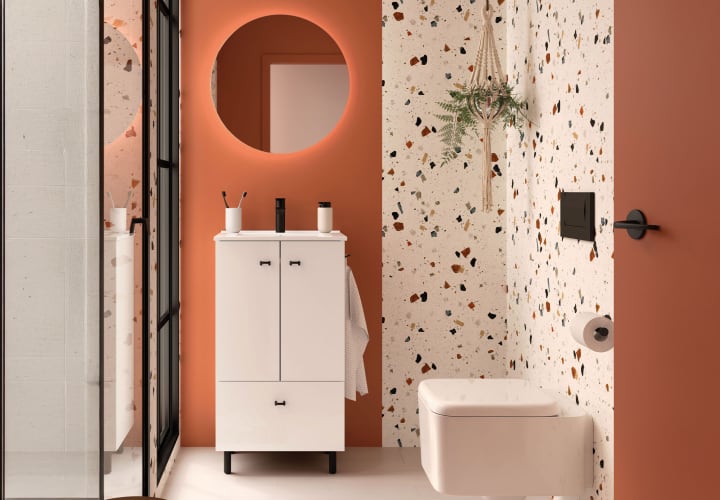 Conjunto mueble de baño fondo reducido 35 cm Salgar Inara Principal 2