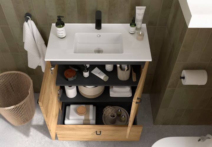 Conjunto mueble de baño fondo reducido 35 cm Salgar Inara Detalle 4