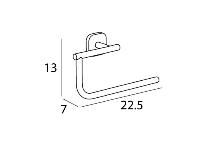 Toallero anilla de baño Manillons Torrent Bassic Croquis 2