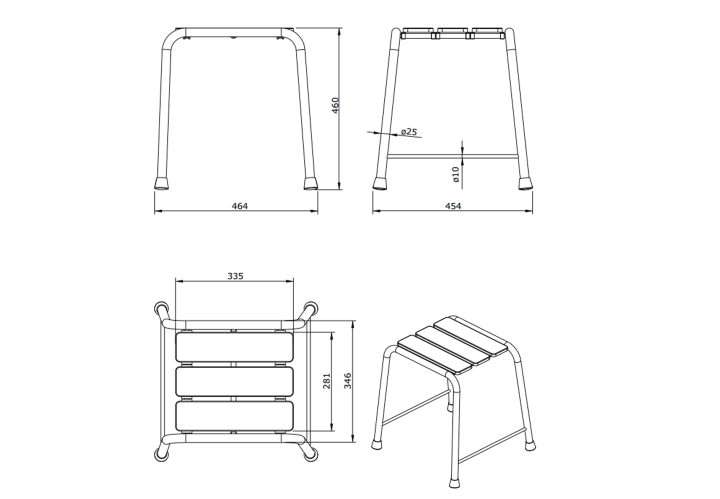 Asiento de baño Unisan New Wccare PMR Croquis 1