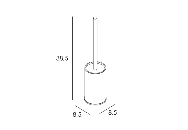 Escobillero de baño a suelo Manillons Torrent Bassic Croquis 1