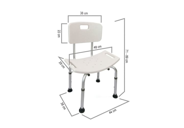Banqueta de baño con respaldo Oxen PMR Croquis 3