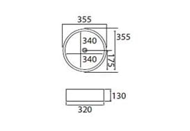 Lavabo sobre encimera Bruntec Brea Croquis 3