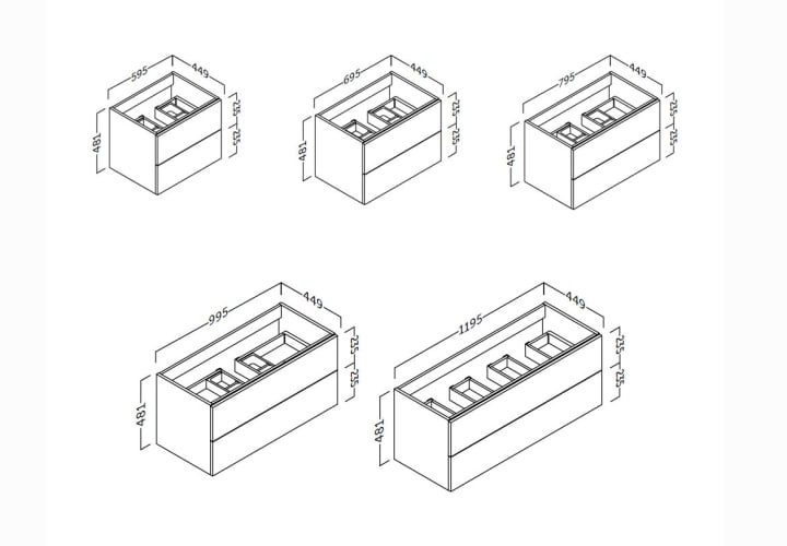 Mueble de baño Coycama Landes Croquis 5
