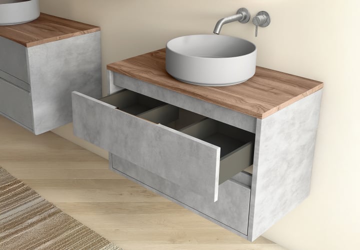 Mueble de baño con encimera de resina Bruntec Boston Detalle 5