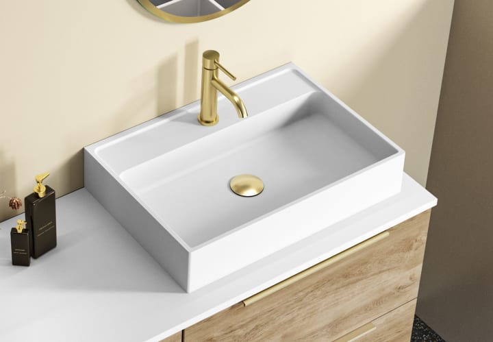 Lavabo sobre encimera Coycama Zante Detalle 1