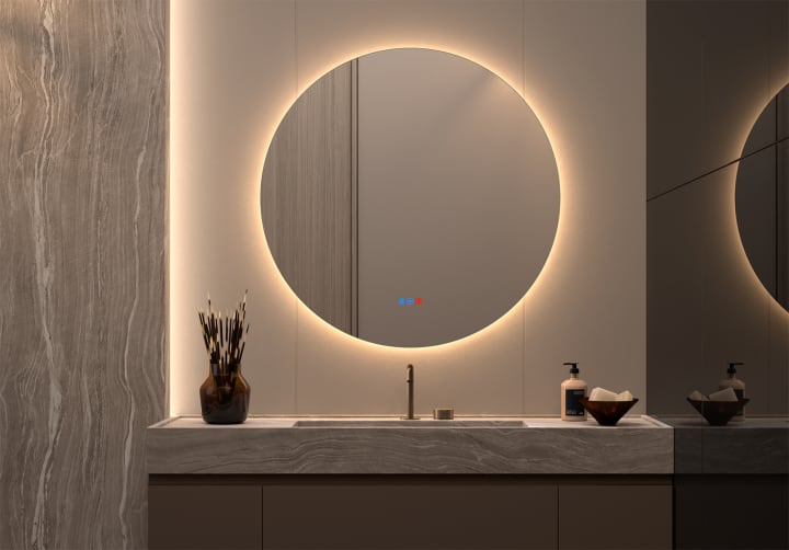 Espejo de baño con luz LED Bruntec Sun ST Principal 1
