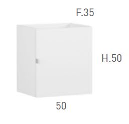 Conjunto mueble de baño fondo reducido 35 cm Campoaras Petit Croquis 3
