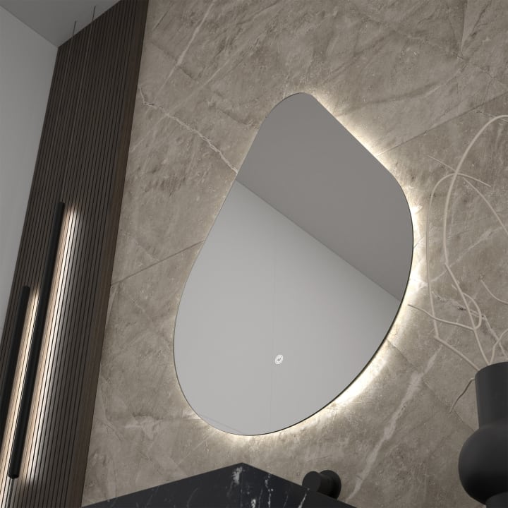 Espejo de baño con luz LED de Eurobath, Lluvia Detalle 2