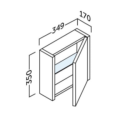 Mueble auxiliar de baño Coycama Joker Croquis 18
