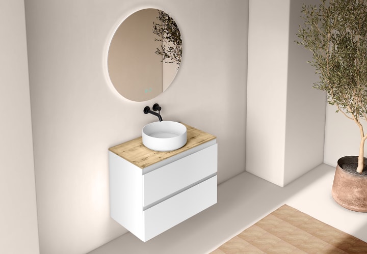 Mueble de baño con encimera de madera Bruntec Roma Principal 4