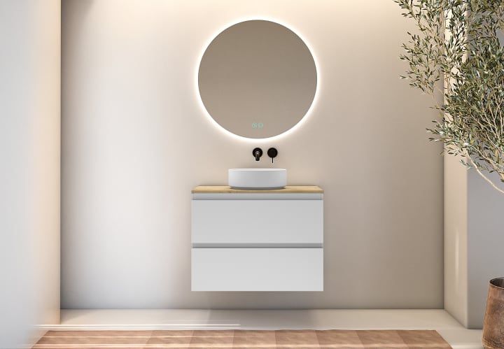 Mueble de baño con encimera de madera Bruntec Roma Principal 3