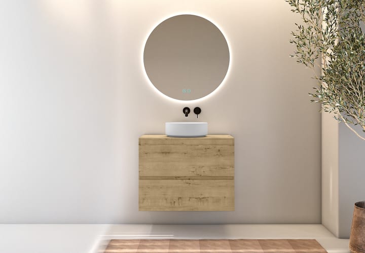 Mueble de baño con encimera de madera Bruntec Roma Principal 2