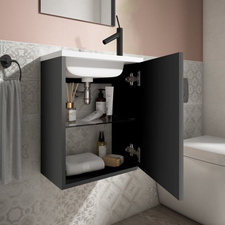 Conjunto completo mueble de baño de fondo reducido 22 cm Visobath Loft Detalle 4