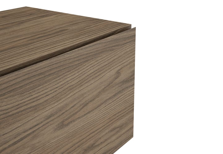 Mueble de baño con encimera HPL resina 10 cm acabado marmoleado Cala con cajonera Visobath Nomad Detalle 16