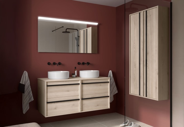 Mueble de baño con encimera de madera Salgar Attila Principal 2