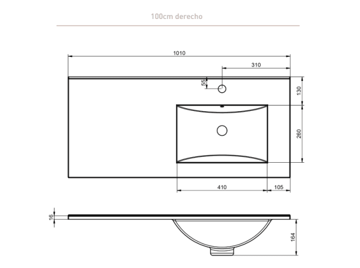Conjunto mueble de baño Visobath Granada Croquis 30