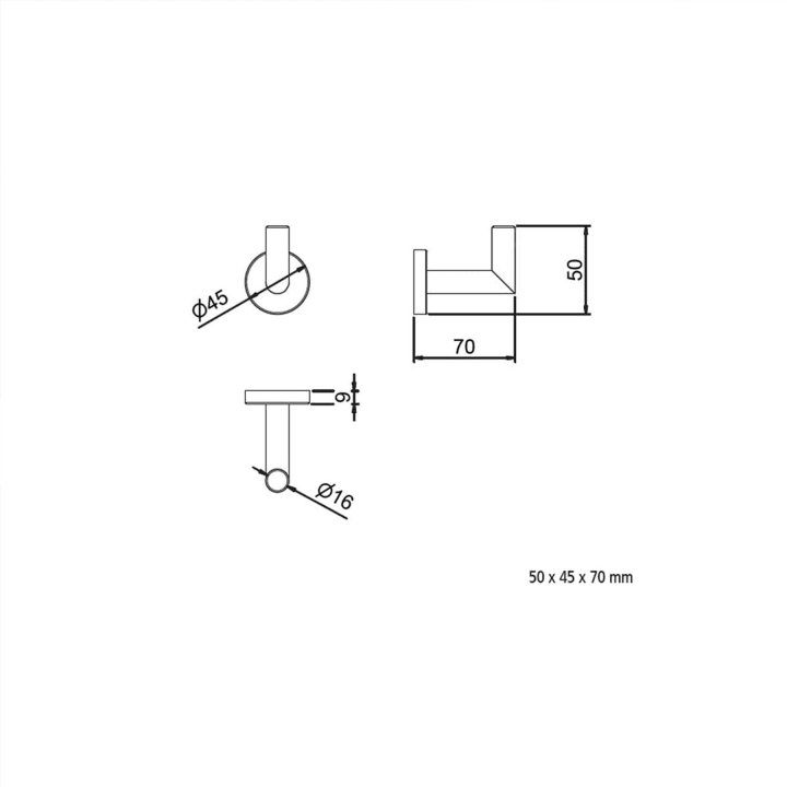 Percha de baño Salgar Sil Croquis 1