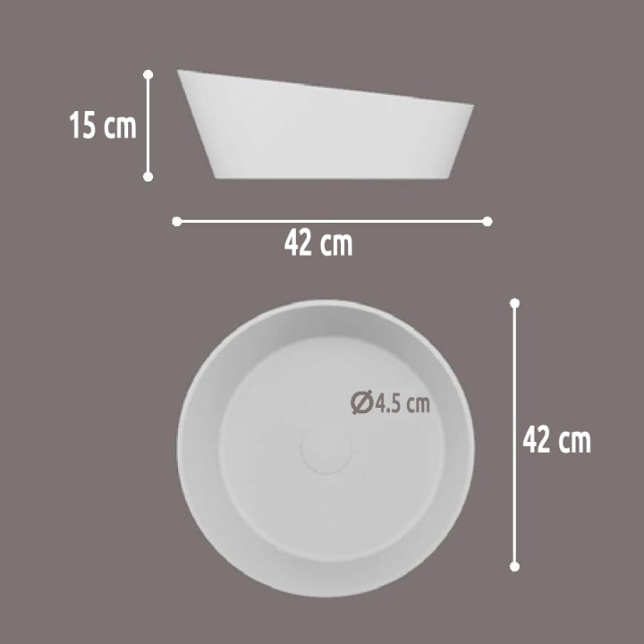 Lavabo sobre encimera Art and Bath Arena Croquis 2