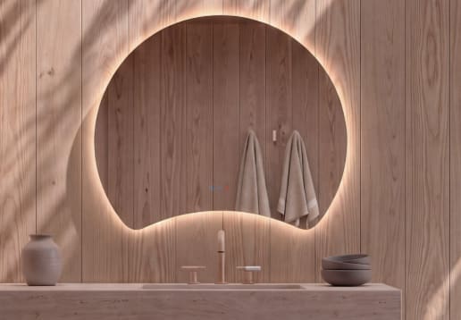 Espejo de baño con luz LED Bruntec Flow Principal 2