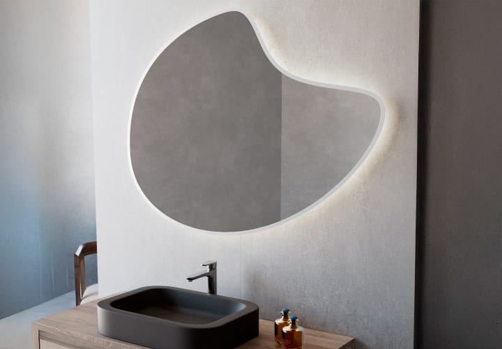 Espejo de baño con luz LED Bruntec Flow Ambiente 4