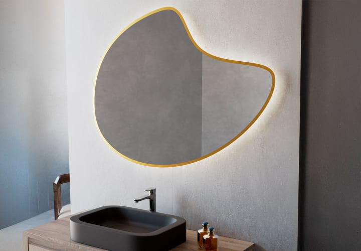 Espejo de baño con luz LED Bruntec Flow Ambiente 2