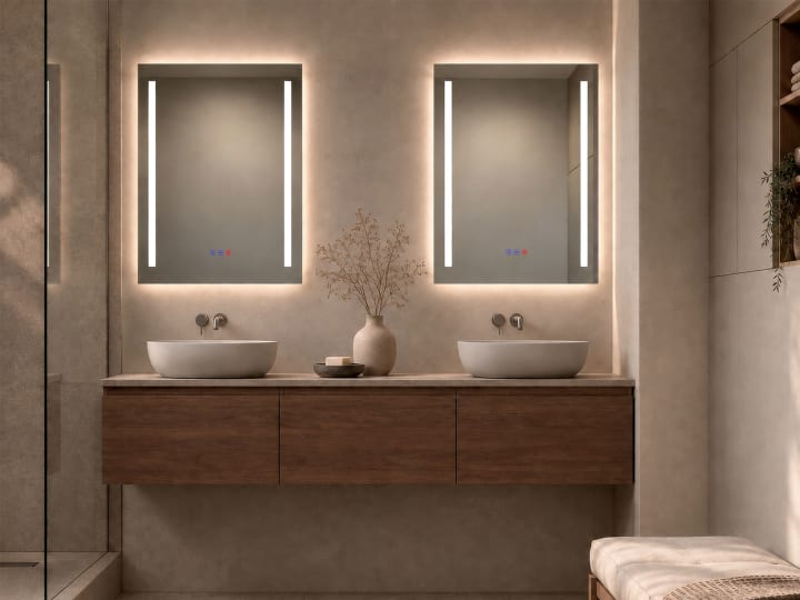 Espejo de baño con luz LED Bruntec Liberty Principal 2