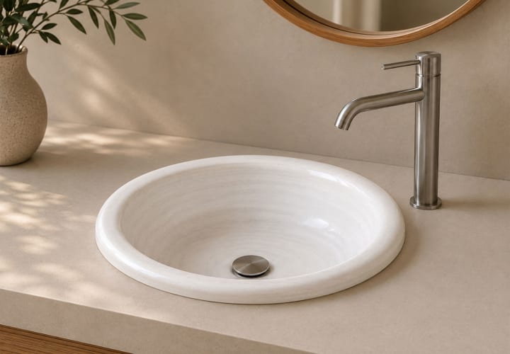 Lavabo de mármol natural Bruntec Macael Detalle 2